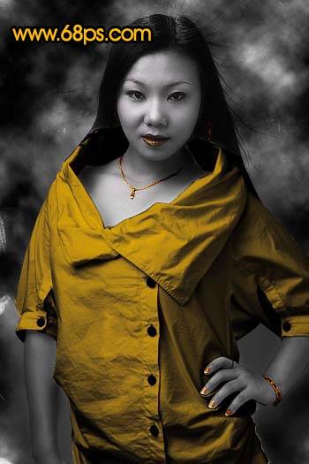 Photoshop 调出人物暗灰色质感肤色