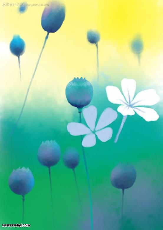 photoshop 鼠绘梦幻的卡通人物场景插画