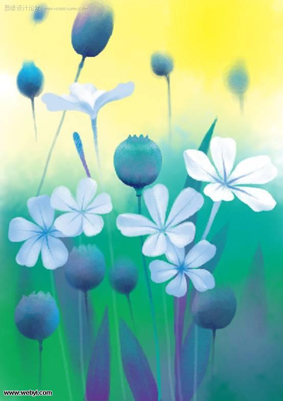 photoshop 鼠绘梦幻的卡通人物场景插画