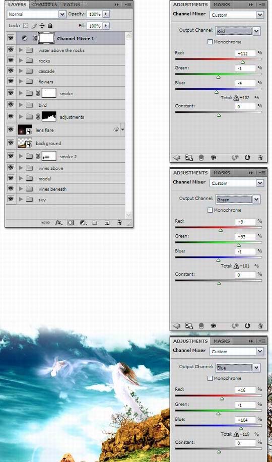 photoshop 超强合成梦幻岛的仙女