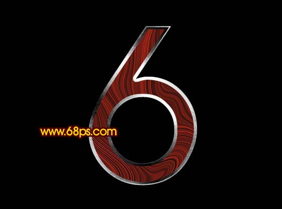 Photoshop 超酷的金属边框纹理字