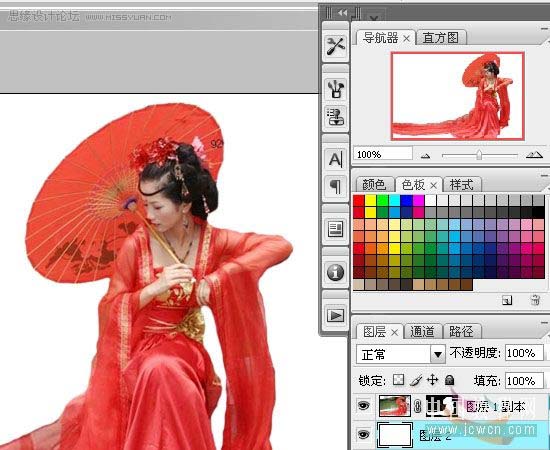 Photoshop打造一张艺术的水墨古典人物插画