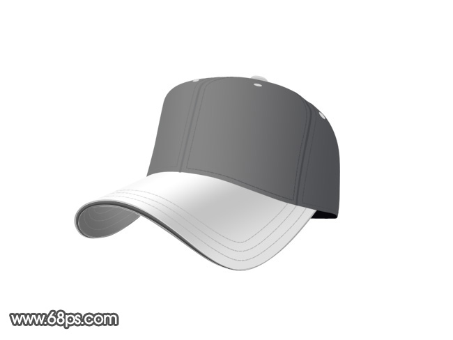 Photoshop 制作一顶灰色的太阳帽”