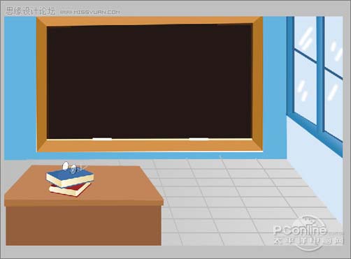 Photoshop 一张卡通非常的教师节海报