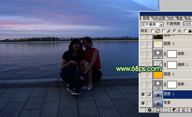 Photoshop 调出偏暗外景照片流行的暖色调