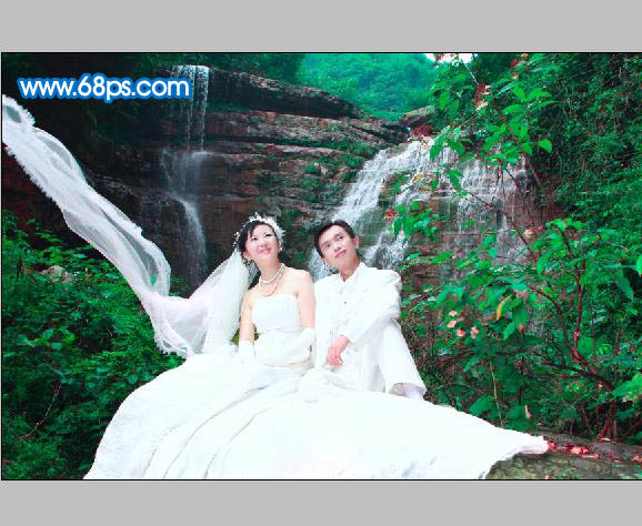 Photoshop 调出外景婚片诗画般的韵味
