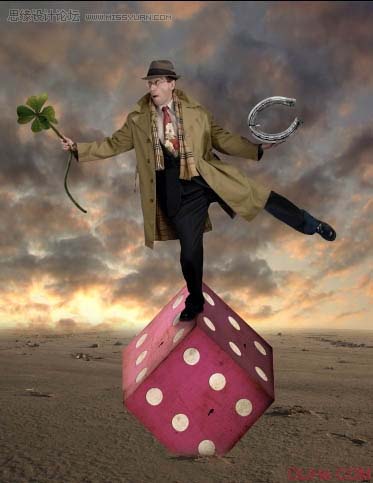 photoshop 合成幸运的好赌之徒