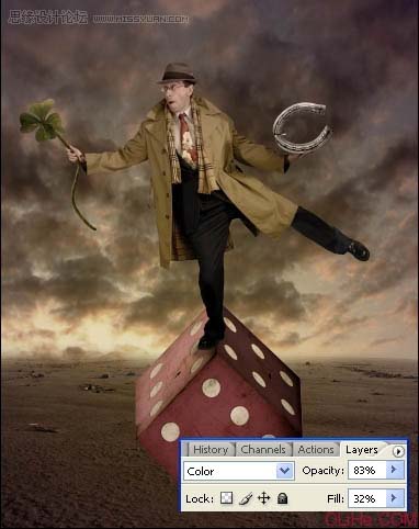 photoshop 合成幸运的好赌之徒