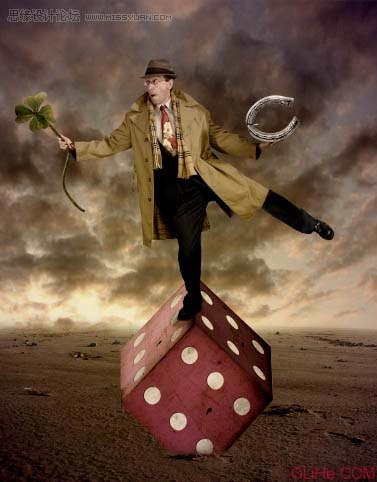 photoshop 合成幸运的好赌之徒