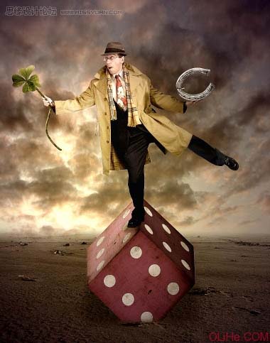 photoshop 合成幸运的好赌之徒