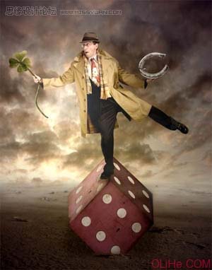 photoshop 合成幸运的好赌之徒