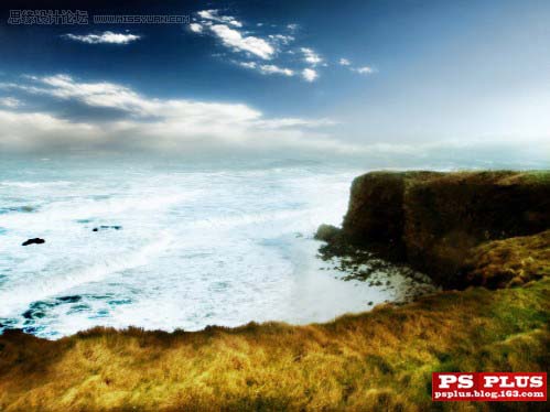 photoshop 合成海边梦幻的城堡遗址