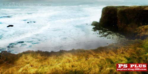 photoshop 合成海边梦幻的城堡遗址