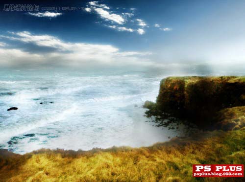 photoshop 合成海边梦幻的城堡遗址