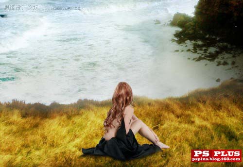 photoshop 合成海边梦幻的城堡遗址