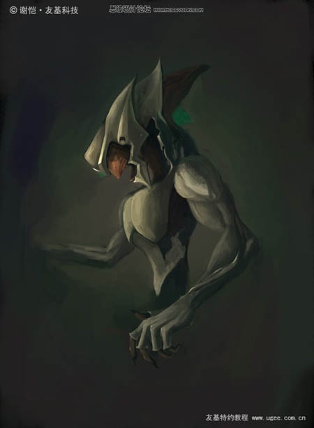 photoshop 鼠绘海底的机器怪物