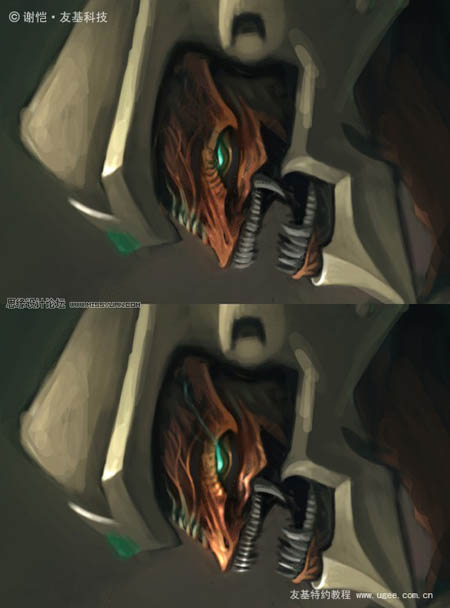 photoshop 鼠绘海底的机器怪物