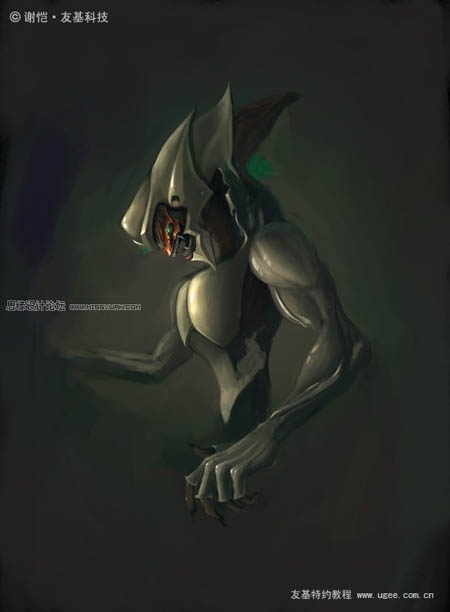 photoshop 鼠绘海底的机器怪物