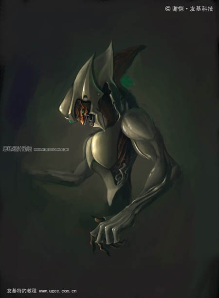 photoshop 鼠绘海底的机器怪物