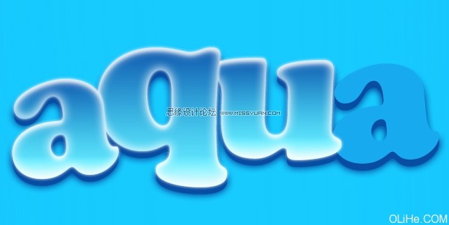 Photoshop 光滑的蓝色水晶字制作教程