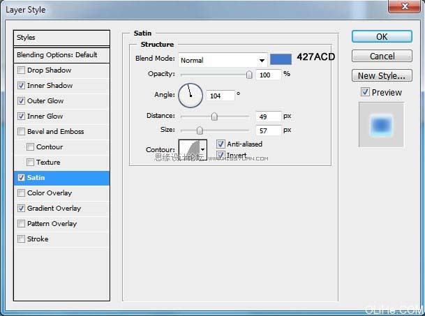 Photoshop 光滑的蓝色水晶字制作教程