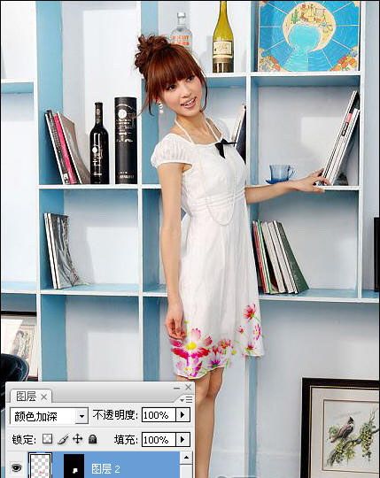 Photoshop 快速给人物裙子加上花纹