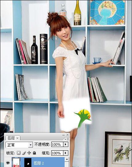 Photoshop 快速给人物裙子加上花纹