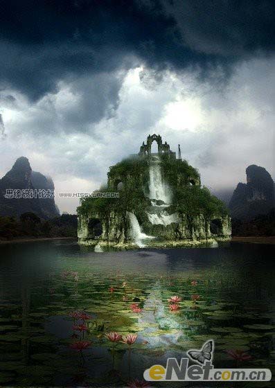 photoshop 经典合成神秘的古龙堡