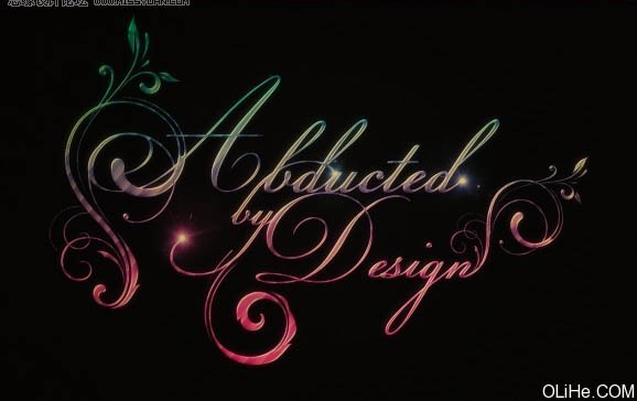 Photoshop 梦幻的水晶花纹艺术字