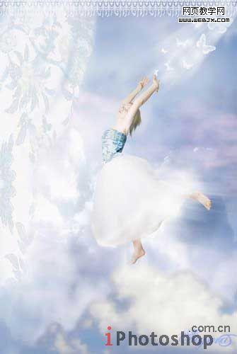 photoshop 合成天空舞蹈的天使