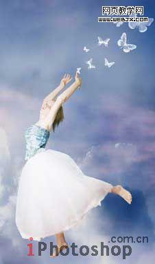 photoshop 合成天空舞蹈的天使