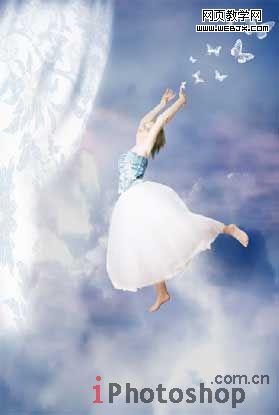 photoshop 合成天空舞蹈的天使
