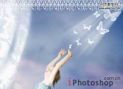 photoshop 合成天空舞蹈的天使