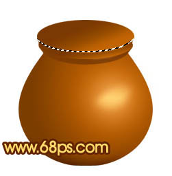 Photoshop 一个逼真的红色陶罐