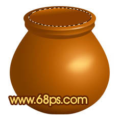Photoshop 一个逼真的红色陶罐
