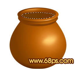 Photoshop 一个逼真的红色陶罐