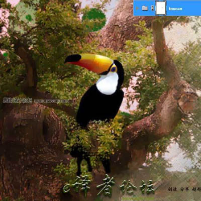 photoshop 合成疯狂的水彩画