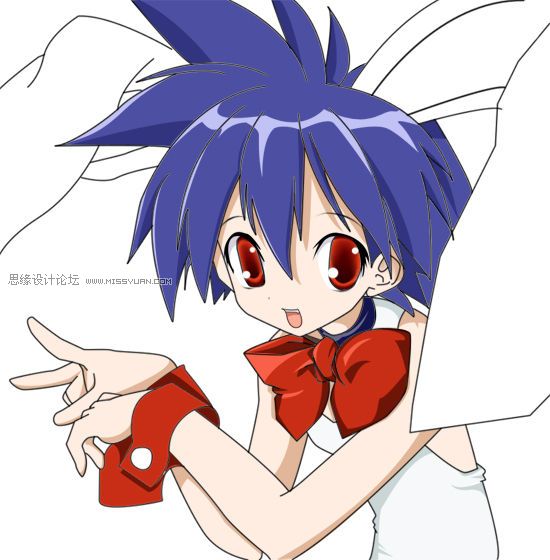 photoshop 鼠绘可爱的动漫女孩