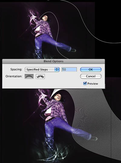 Photoshop 绚丽的真人潮流插画