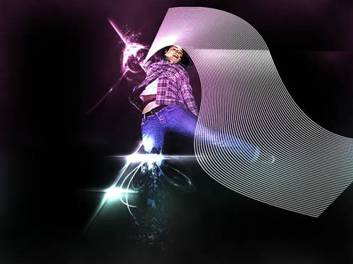 Photoshop 绚丽的真人潮流插画