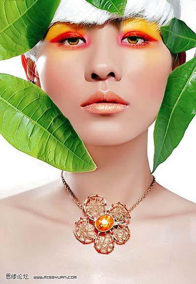 Photoshop 加强人物脸部的彩妆及质感