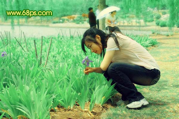 Photoshop 调出外景照片鲜艳的绿色调