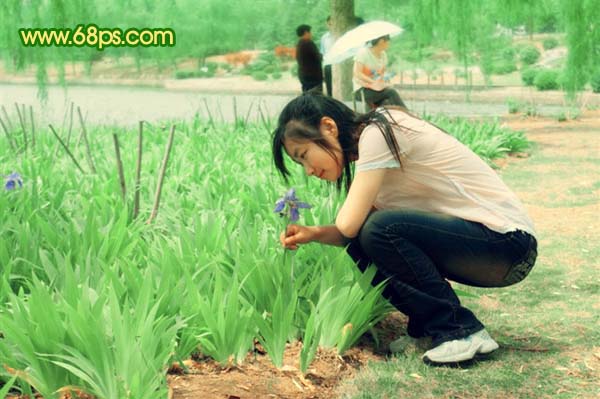 Photoshop 调出外景照片鲜艳的绿色调