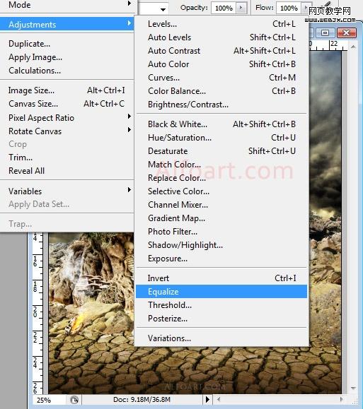 photoshop 合成恐怖的树怪