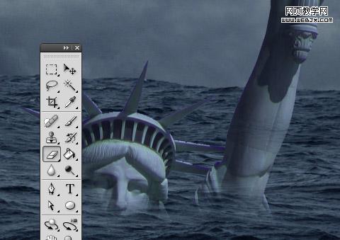 photoshop 合成科幻的洪水淹没地球