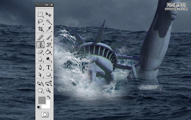 photoshop 合成科幻的洪水淹没地球