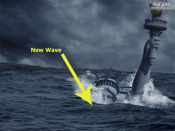 photoshop 合成科幻的洪水淹没地球