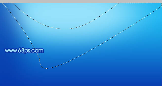 Photoshop 清爽的蓝色光带壁纸教程