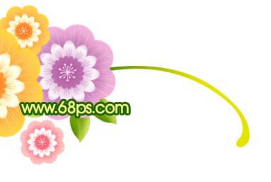 Photoshop 非常漂亮的卡通小花朵