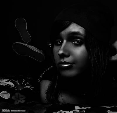 Photoshop 调出美女的紫色质感肤色